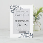 ダスティブルーユーカリ結婚プス 招待状 (スタンド正面)