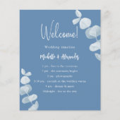 ダスティブルーユーカリ結婚式プログラム (正面)