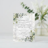 ダスティブルーユーカリ緑の大理石遅延時間 ポストカード (スタンド正面)