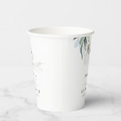 ダスティブルーユーカリ葉スグリーンリーエレガント 紙コップ (右)