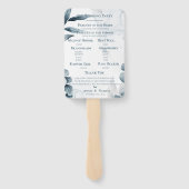 ダスティブルーユーカリ離れ結婚式 プログラム ハンドファン (裏面)