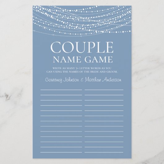 ダスティブルーライトブライダルシャワーゲーム (正面)