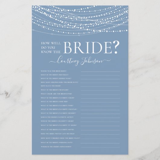 ダスティブルーライトブライダルシャワーゲーム (正面)