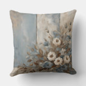 ダスティブルーライトブラウンファームハモダンウスフローラ クッション (裏面)