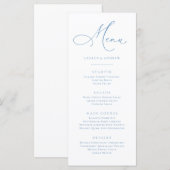 ダスティブルーライトブルーエレガントミニマリストフラットメニュー メニュー (正面/裏面)