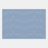 ダスティブルーラマダン書道マスキッドパターン ラッピングペーパーシート (正面3)