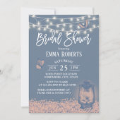 ダスティブルーランタン&ベビーズブレスブライダルシャワー 招待状 (正面)