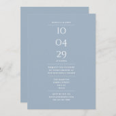 ダスティブルーリハーサルの夕食日 招待状 (正面/裏面)