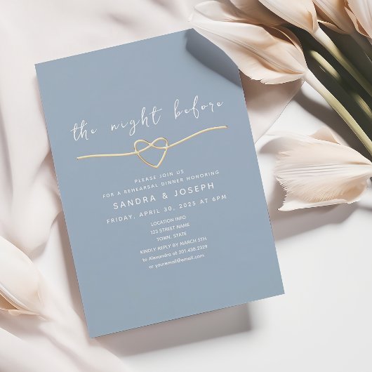 ダスティブルーリハーサルディナー招待状 招待状