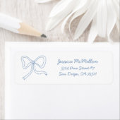 ダスティブルーリボンコケットボウ住所 シール (インサイチュ)