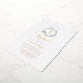 ダスティブルーリースバプティスフォイル招待状 箔招待状 (回転した状態)