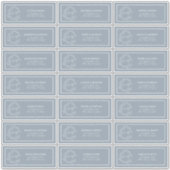 ダスティブルーリーピークレストモノグラムゲストアドレス シール (正面)