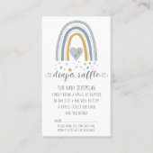 ダスティブルーレインボーモダン男の赤ちゃんおむつラッフル 名刺 (正面)