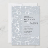 ダスティブルーレース結婚式招待状 招待状 (正面)