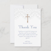 ダスティブルーレース |バプテスマサンキューカード サンキューカード (正面)