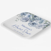 ダスティブルーロマンチックフローラブライダルシャワー ペーパープレート (傾斜あり)