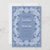 ダスティブルーロマンチック結婚ズ 招待状 (正面)