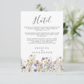 ダスティブルーワイルドフラワーエレガントウェディングホテル エンクロージャーカード (スタンド正面)