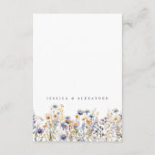 ダスティブルーワイルドフラワーエレガントウェディングホテル エンクロージャーカード (裏面)