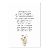 ダスティブルーワイルドフラワーエレガントウェディング披露宴 テーブルナンバー (裏面)