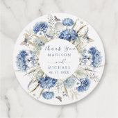 ダスティブルーワイルドフラワーエレガントルフローラ結婚ズ フェイバータグ (裏面)