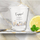 ダスティブルーワイルドフラワーカスタムズ婚約パーティ ショットグラス