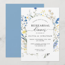 ダスティブルーワイルドフラワーズフローラリハーサルディナー