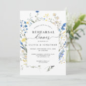 ダスティブルーワイルドフラワーズフローラリハーサルディナー 招待状 (スタンド正面)