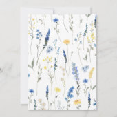 ダスティブルーワイルドフラワーズフローラリハーサルディナー 招待状 (裏面)