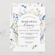 ダスティブルーワイルドフラワーズフローラリハーサルディナー