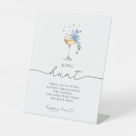 ダスティブルーワイルドフラワーパール&プロセッコリングや輪狩り 台座サイン