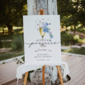 ダスティブルーワイルドフラワーブライダルシャワーへようこそ ポスター