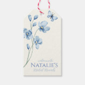ダスティブルーワイルドフラワーブライダルシャワーウェルカムギフト ギフトタグ (正面)