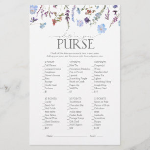 ダスティブルーワイルドフラワーブライダルシャワーゲーム