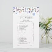 ダスティブルーワイルドフラワーブライダルシャワーゲーム (スタンド正面)