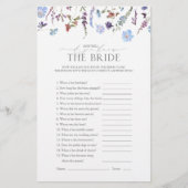 ダスティブルーワイルドフラワーブライダルシャワーゲーム (正面)