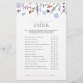 ダスティブルーワイルドフラワーブライダルシャワーゲーム (正面)