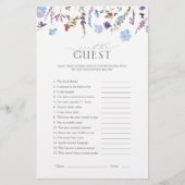 ダスティブルーワイルドフラワーブライダルシャワーゲーム (正面)