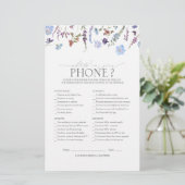 ダスティブルーワイルドフラワーブライダルシャワーゲーム (スタンド正面)