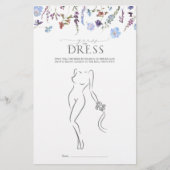 ダスティブルーワイルドフラワーブライダルシャワーゲーム (正面)