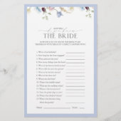 ダスティブルーワイルドフラワーブライダルシャワーゲーム (正面)