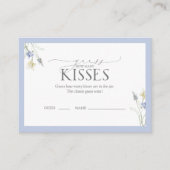 ダスティブルーワイルドフラワーブライダルシャワーゲーム エンクロージャーカード (正面)