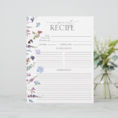ダスティブルーワイルドフラワーブライダルシャワーレシピページ (スタンド正面)