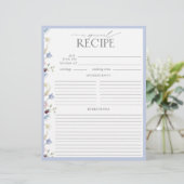 ダスティブルーワイルドフラワーブライダルシャワーレシピページ (スタンド正面)