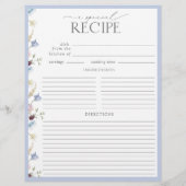 ダスティブルーワイルドフラワーブライダルシャワーレシピページ (裏面)