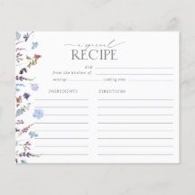 ダスティブルーワイルドフラワーブライダルシャワーレシピ