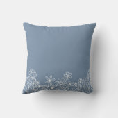 ダスティブルーワイルドフラワーベビーイン開花フローラ クッション (裏面)