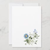 ダスティブルーワイルドフラワーベビーイン開花ベビーシャワー 招待状 (裏面)