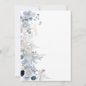 ダスティブルーワイルドフラワーボホフローラブライダルシャワー 招待状 (裏面)