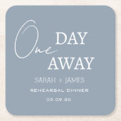 ダスティブルーワンデイリハ遠くにーサルディナー結婚ズ スクエアペーパーコースター (正面)